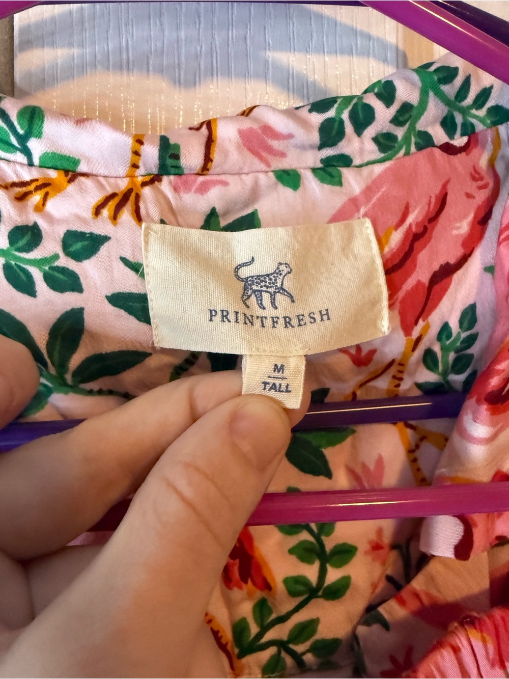 Printfresh Flock of Flamingos Satin Pant Set - Medium Tall - Picture 3 of 4